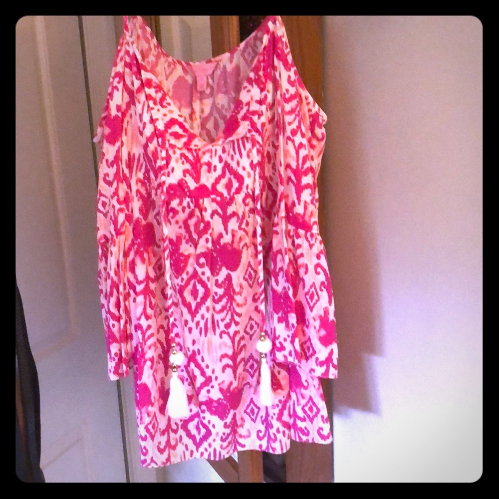 Lilly Pulitzer Printed cold shoulder top